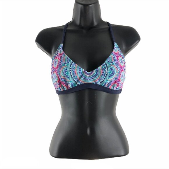 Athleta Bikini Top‎ Multicolored Print Size 32 B/C - Picture 2 of 9